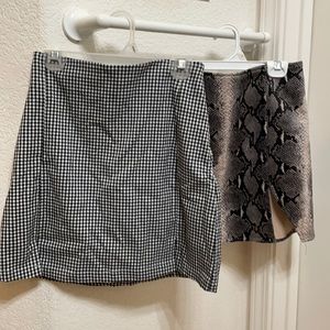 2 mini skirts